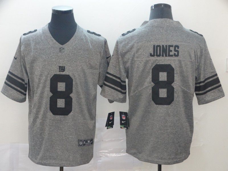 Men New York Giants #8 Jones Gray Nike Vapor Untouchable Stitched Gridiron Limited NFL Jerseys->new york giants->NFL Jersey